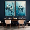 thumbnail image 1 of UNFFRAMED Charming Winter Chickadee Set Of 2 Wall Art Small Birds Perched On Branch Posters Cozy Rustic Wall Decor Ready To Hang Set 2 Prints 16x24, 1 of 3