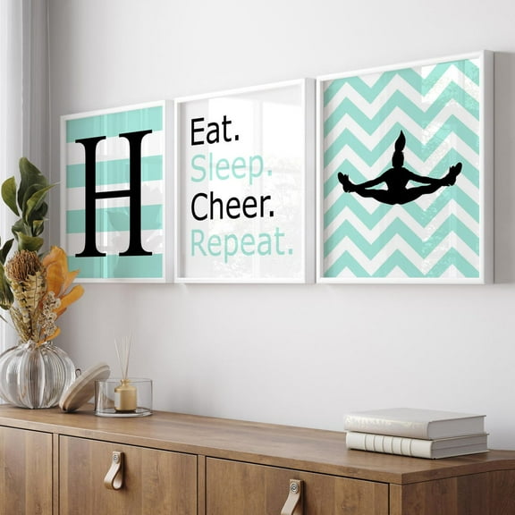 UNFFRAMED Cheerleader For Girls Room Decor Tween, Cheerleader Wall Art, Cheerleading Decor, Cheer , Set Of 3 Cheerleading Prints Or #339 Set 3 Prints 8x12