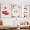 thumbnail image 1 of UNFFRAMED Cherry Wall Art Set For Girls Room, Cherry Posters, Cherry Nursery Decor, Pink Fruit Nursery Decor, Pink Bows Wall Art, Pink Bows Poster Art Set 3 Prints 8x12, 1 of 3
