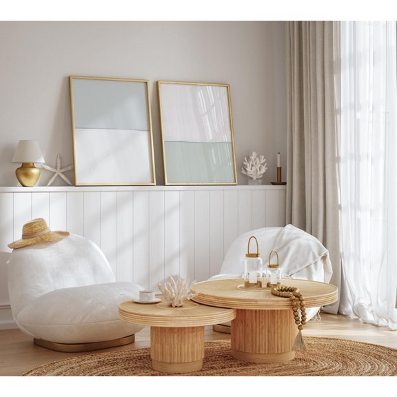 UNFFRAMED Coastal Abstract Art, Prints, Minimalist Beach Art, Modern Coastal Art, Color Block Art, Modern Beach Art, Downloadable Set 2 Prints 20x30