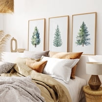 UNFFRAMED , Evergreen Trees, Tree Wall Art, Rustic Art Decor, Set Of 3 Tree Art, Pine Trees Set Set 3 Prints 8x12