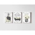 thumbnail image 1 of UNFFRAMED French Bathroom Art, Black White Floral French Bathroom Wall Art Set, Parisian Bathroom Wall Decor Set 3 Prints 8x12, 1 of 3