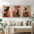thumbnail image 1 of UNFFRAMED Japandi Black Cat Art Poster Set, Botanical Boho Decor Set 3 Prints 20x30, 1 of 3