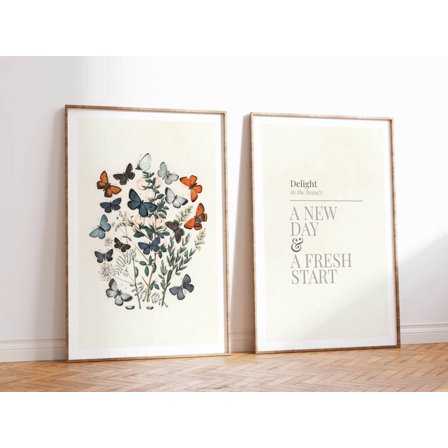 UNFFRAMED Laundry Room Print Set Laundry Set Of 2 Prints Vintage Laundry Room Decor Butterfly Art Home Giftet Postartsy, Modern Wall Decor Set 2 Prints 8x12