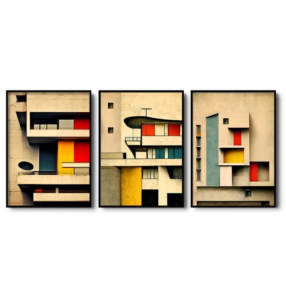 UNFFRAMED Le Corbusier Art Posters, Set Of 3 Posters, Le Corbusier Wall Art, Triptych Posters Set, Art Moderne, Abstract Modern Architecture Decor Set 3 Prints 12x18