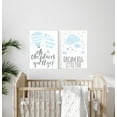 thumbnail image 1 of UNFFRAMED Luvia Hot Air Balloon Nursery Wall Art Set of 2, Dream Big Quote Prints, Baby Boy Room Decor Set 2 Prints 16x24, 1 of 3