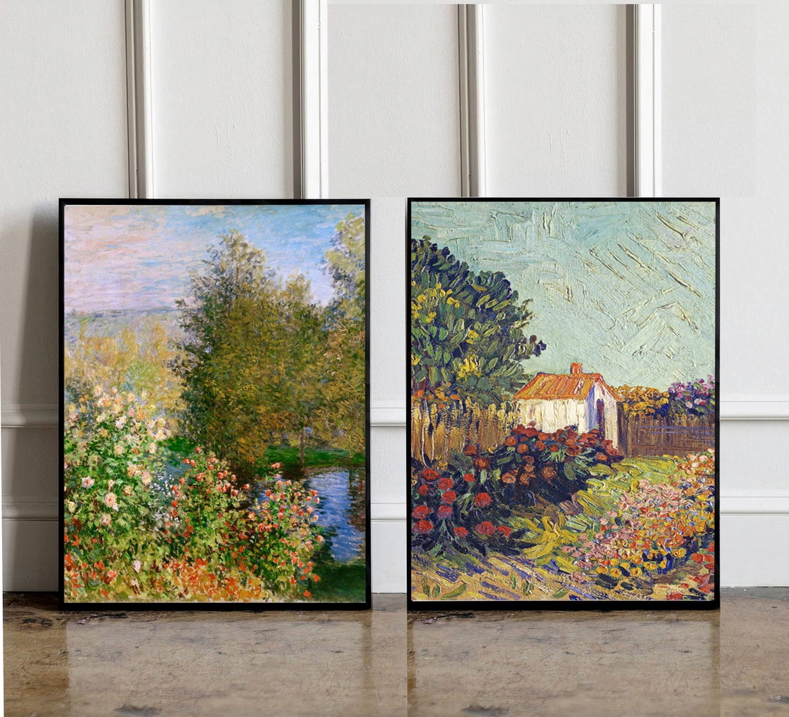 UNFFRAMED Luvia Set of 2 Impressionist Exhibition Poster Prints ...