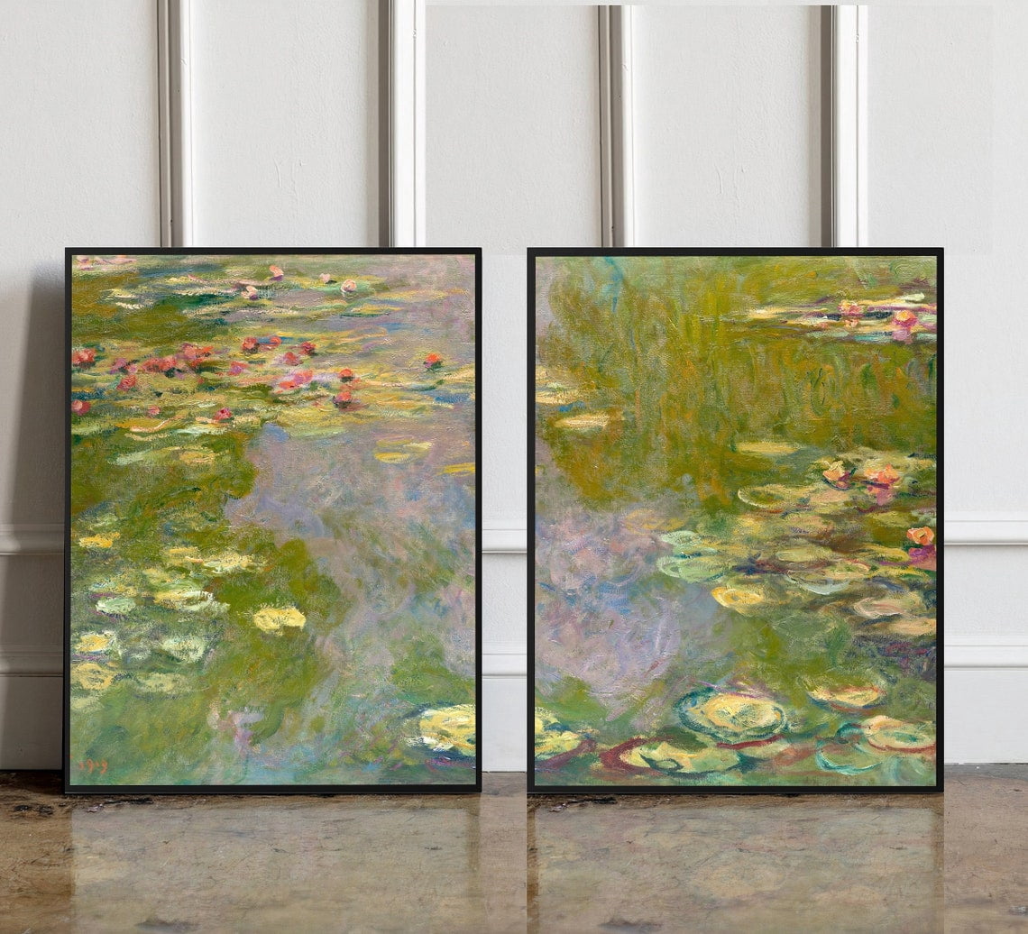UNFFRAMED Luvia Set of 2 Vintage Impressionist Exhibition Poster Prints ...