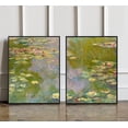 thumbnail image 1 of UNFFRAMED Luvia Set of 2 Vintage Impressionist Exhibition Poster Prints, Water Lilies Inspired Wall Art, Landscape and Floral Decor Poster Set 2 Prints 8x12, 1 of 3