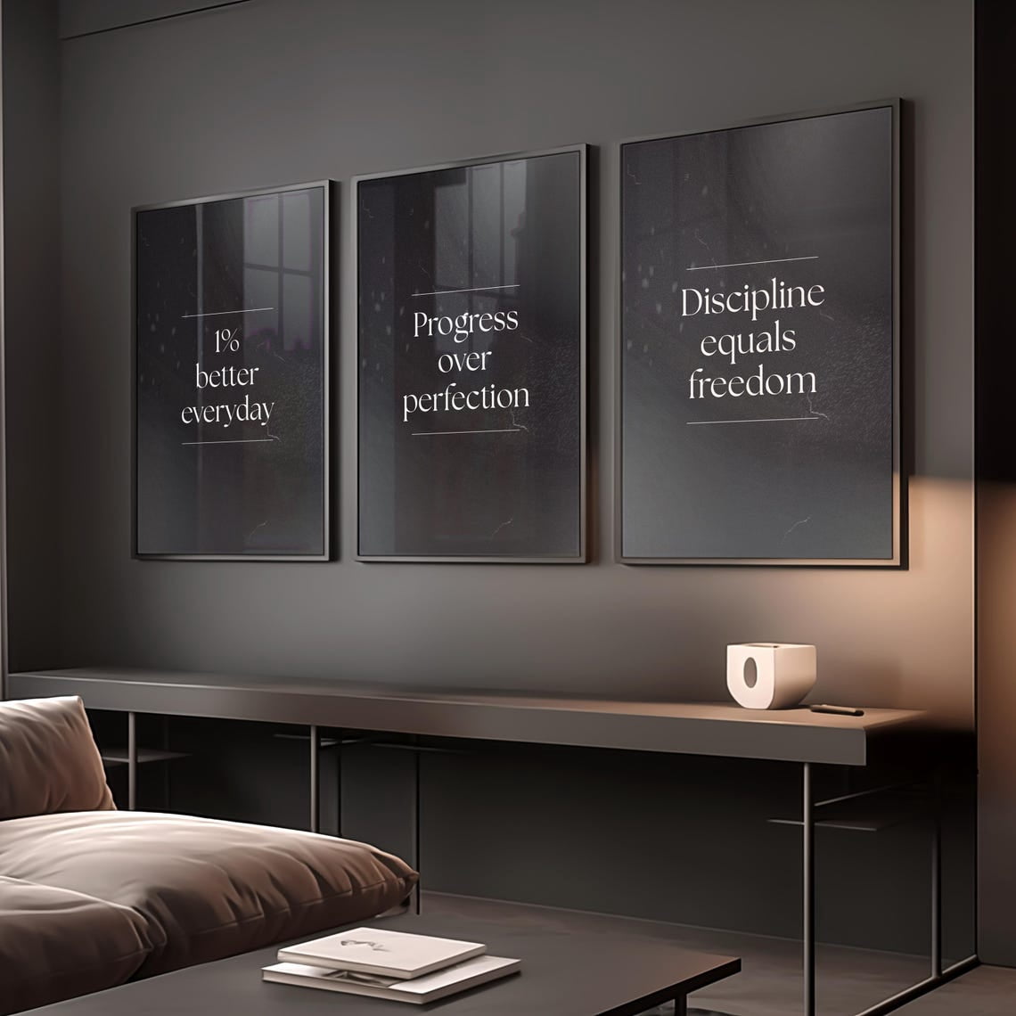 UNFFRAMED Luvia Set of 3 Motivational Wall Quote Art Posters for Men ...