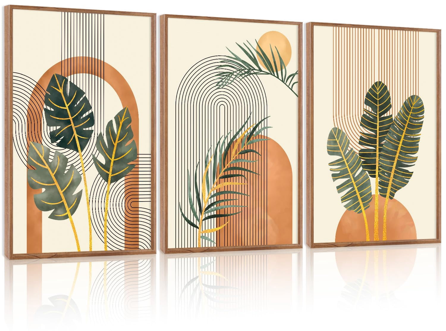 UNFFRAMED Luvia Set of 3 Poster Boho Abstract Minimalist Wall Art ...