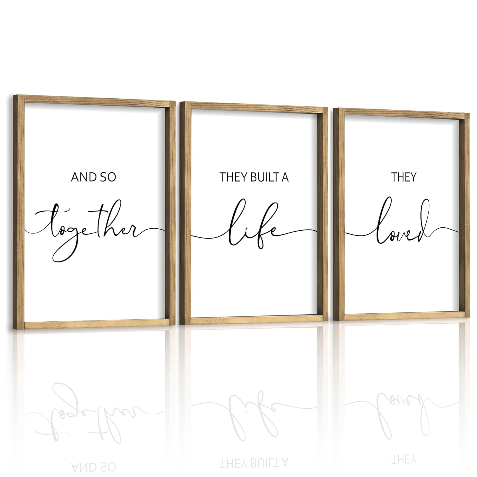 UNFFRAMED Luvia Set of 3 Poster Farmhouse Together They Built a Life ...