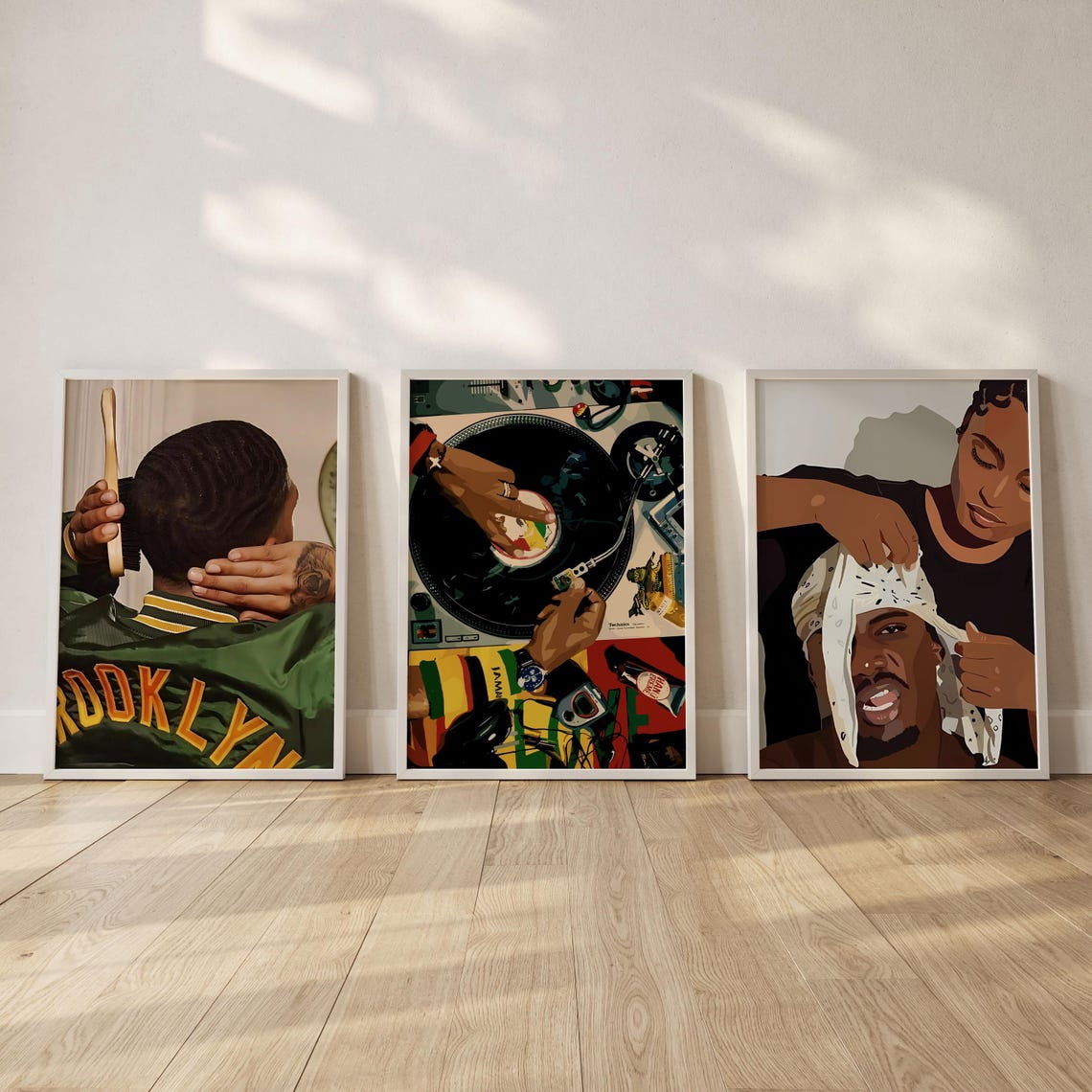 UNFFRAMED Luvia Set of 3 Black Love Wall Art Prints, Hypebeast Room ...