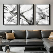 UNFFRAMED Luvia Set of 3 Black White Gold Abstract Lines Poster Wall Art Modern Minimalist Prints for Hallway and Office Decor Set 3 Prints 8x12