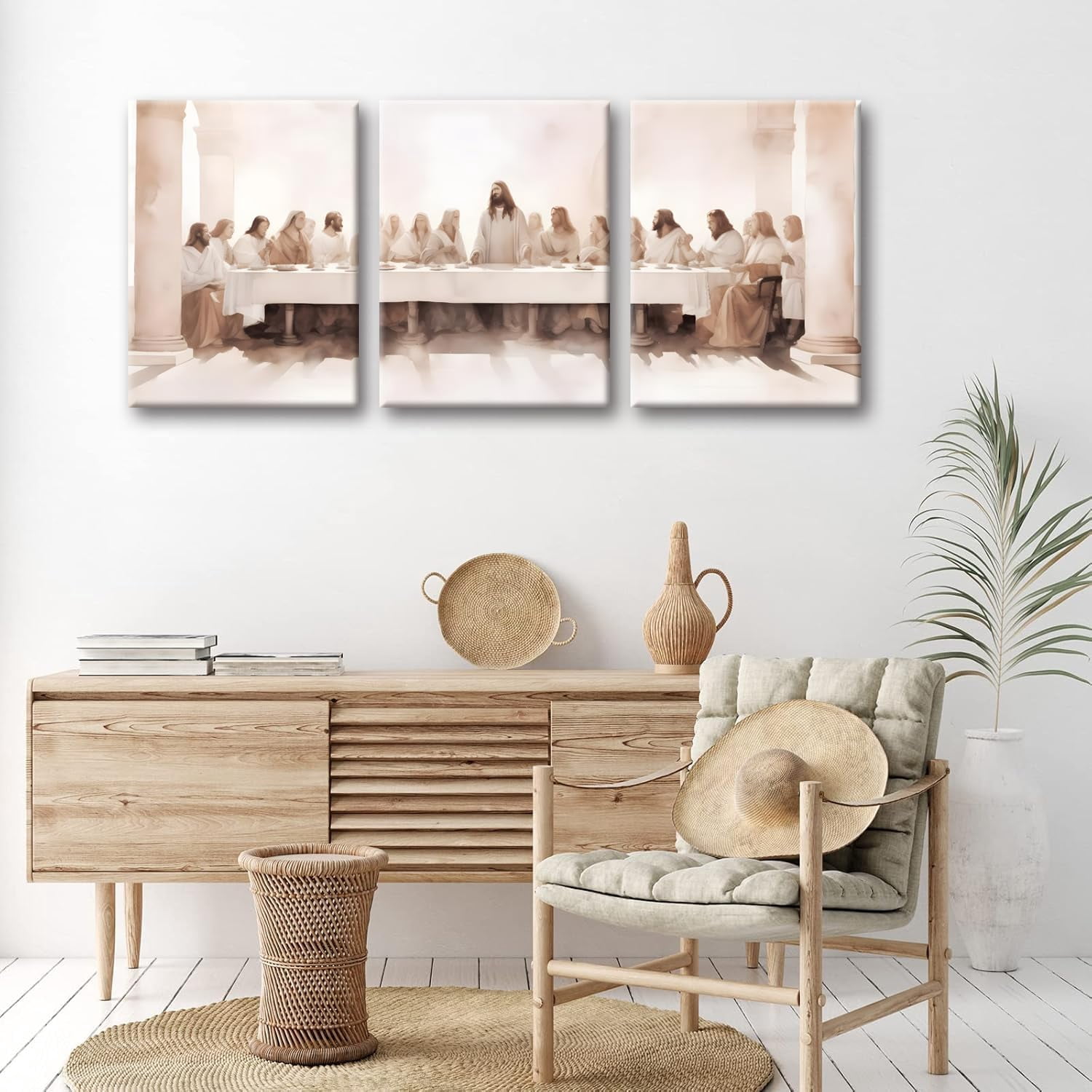 UNFFRAMED Luvia Set of 3 Last Supper Poster Wall Art, Inspirational ...