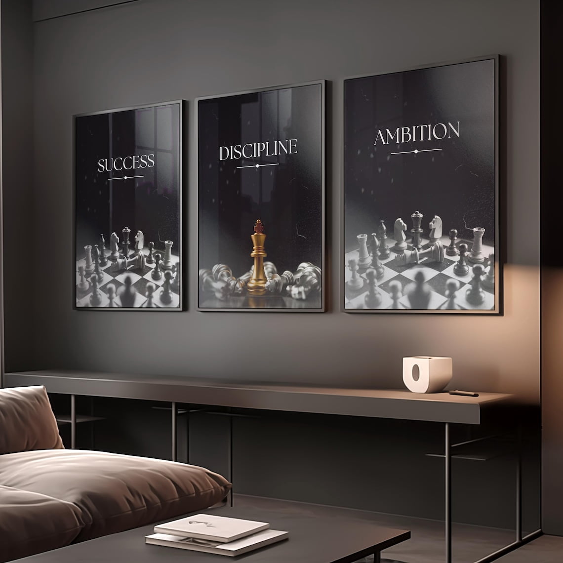 UNFFRAMED Luvia Set of 3 Motivational Wall Art Prints for Men ...