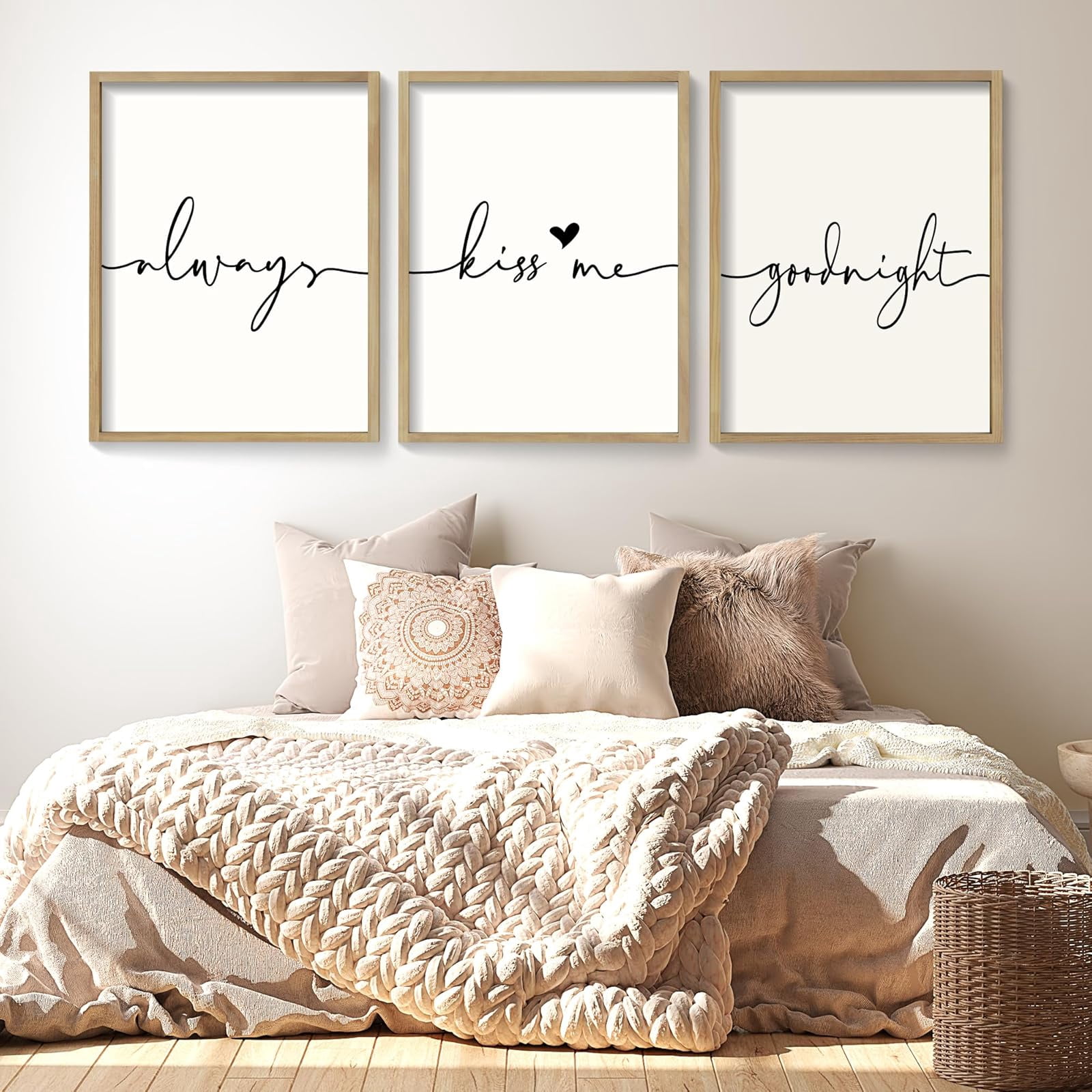 UNFFRAMED Luvia Set of 3 Poster Always Kiss Me Wall Art – Rustic ...