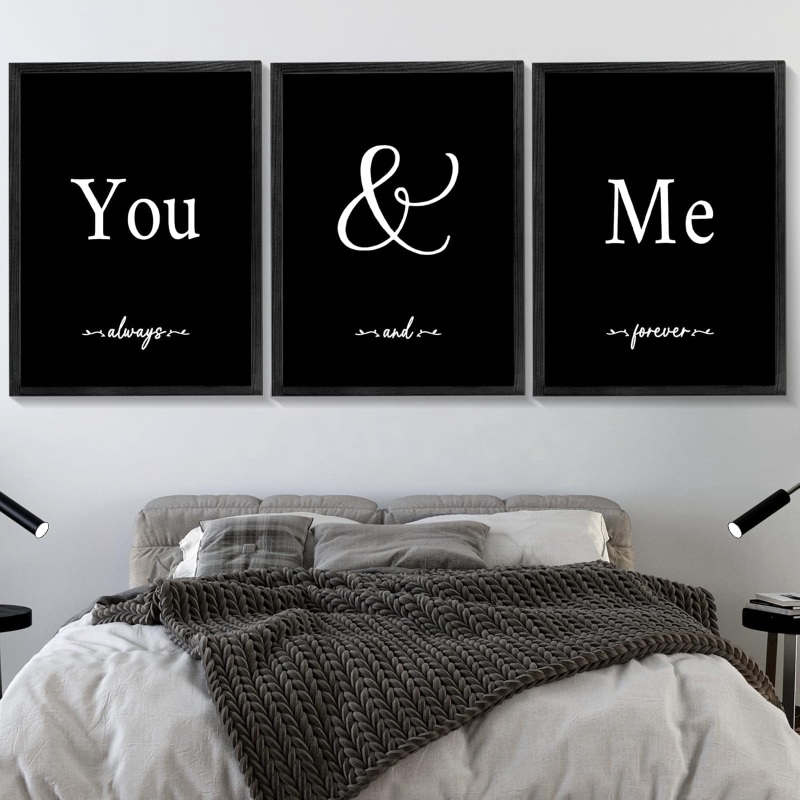 UNFFRAMED Luvia Set of 3 Poster Farmhouse Wall Art – You and Me Always ...