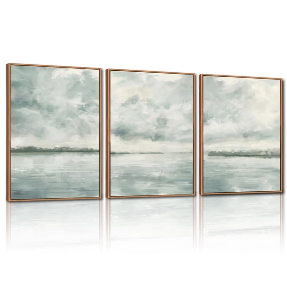 UNFFRAMED Luvia Set of 3 Sky Cloud Poster Wall Art Pastel Abstract Cloudy Prints for Living Room Bedroom Office Decor Set 3 Prints 8x12