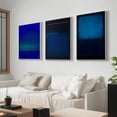 thumbnail image 1 of UNFFRAMED Mark Rothko Set Of 3, Deep Blue And Navy Abstract Color Field Art With Red Accent, Ready To Hang For Modern Interiors Set 3 Prints 20x30, 1 of 3