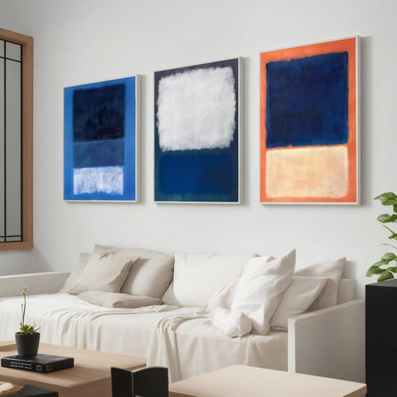 UNFFRAMED Mark Rothko Set Of 3 Mix Art Reproduction, Mark Rothko Reproduction, Abstract Wall Art, Modern Minimal Art Set 3 Prints 16x24