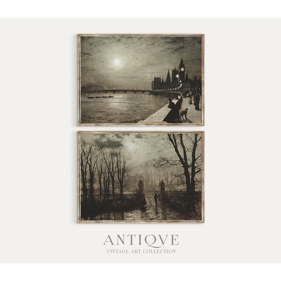 UNFFRAMED Moody Poster Set, Victorian Set Set 2 Prints 20x30