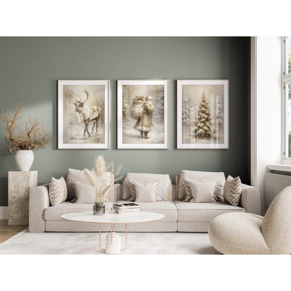 UNFFRAMED Muted Set Of 3 Wall Art Neutral Vintage Set Of 3 Posters Moody Farmhousedecor Muted Cottagecore Decor Wall Art Set 3 Prints 20x30