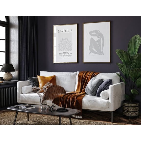 UNFFRAMED Neutral Poster Set, Minimalist Grey Wall Art, Modern Museum Exhibition Posters, Gallery Wall Decor, Set 2 Prints 8x12