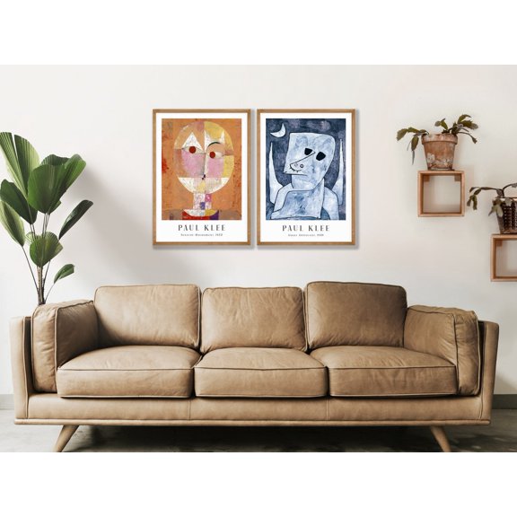 UNFFRAMED Paul Klee Art Prints, Senecio & Angel Applicant Set Set 2 Prints 20x30