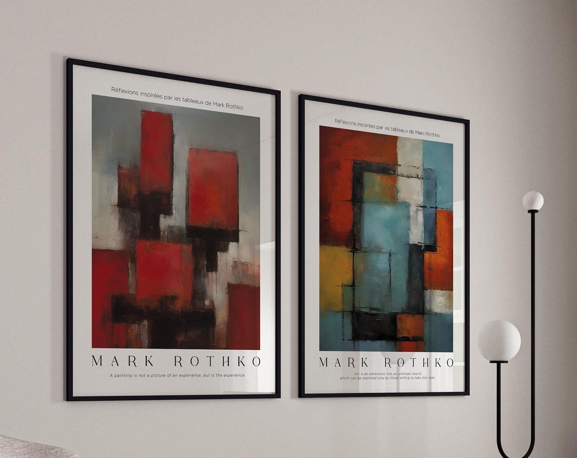 UNFFRAMED Set Of 2 Mark Rothko Prints - Gallery Wall Set - Modern ...