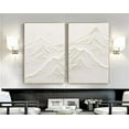 thumbnail image 1 of Luvia Set Of 2 Mountain Abstract Wall Aret Of 2 Whitenow Mountain Poster Set Of 2 White Textured White Mountain Poster, Modern Wall Decor Set 2 Prints 20x30 UNFRAMED, 1 of 3
