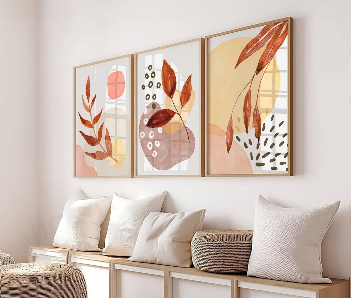 unfframed-set-minimalist-posters-warm-tones-art-autumn-wall-art