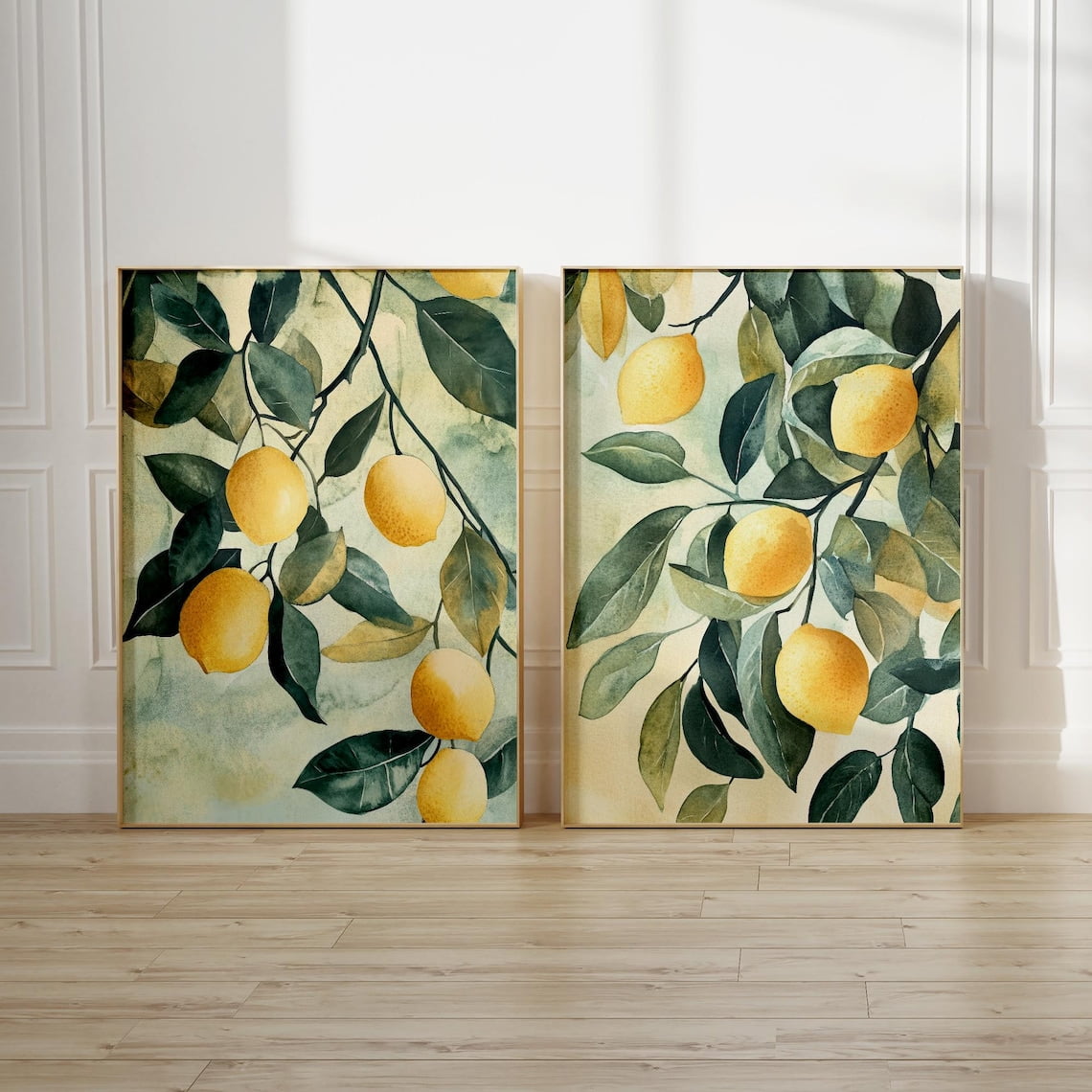 UNFFRAMED Set Of 2 Lemons Wall Art Kitchen Wall Art Lemons Print Lemon — free download