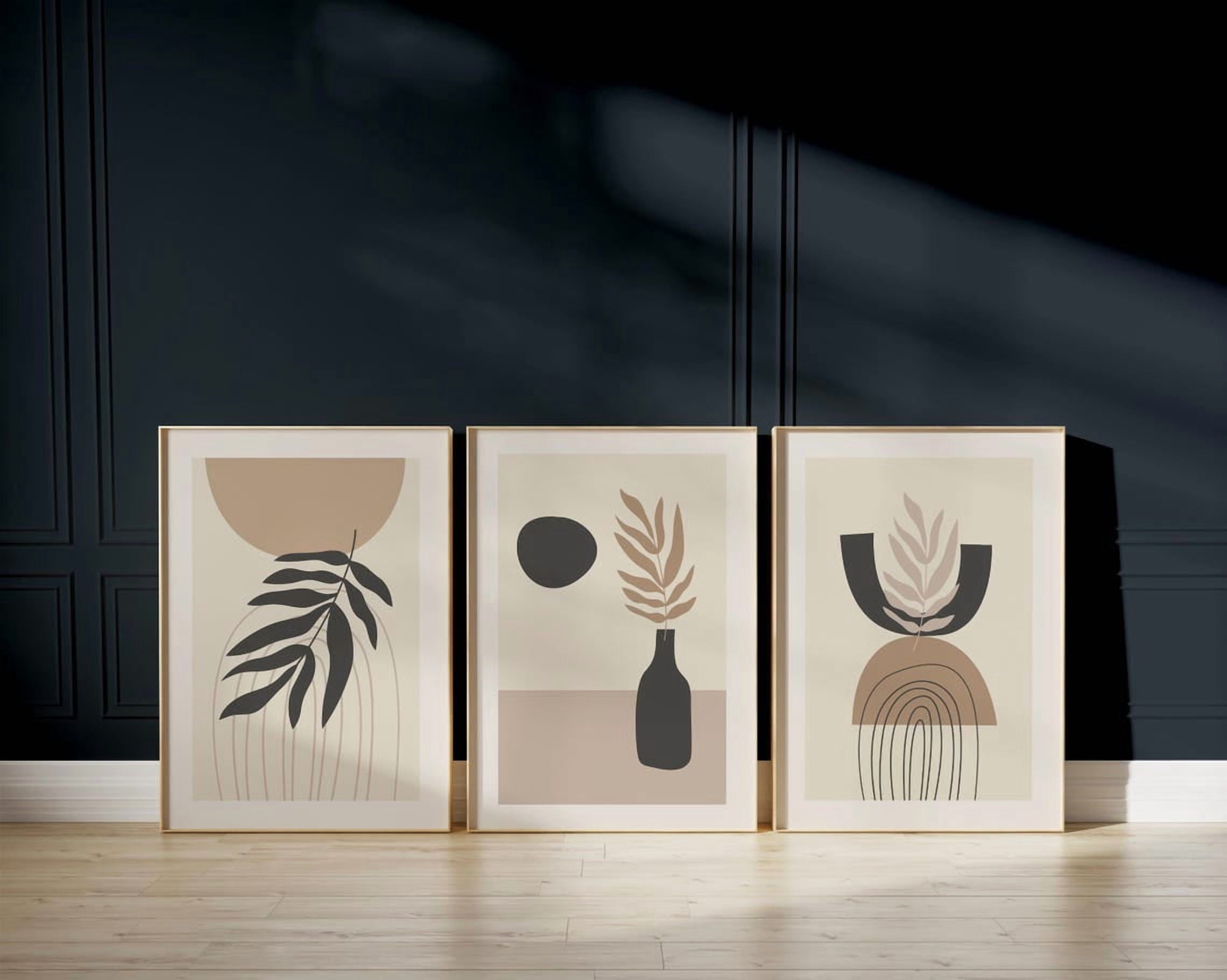 Luvia Set Of 3 Boho Abstract Boho, 3 Pieceroom Decor Boho, Modern Wall ...