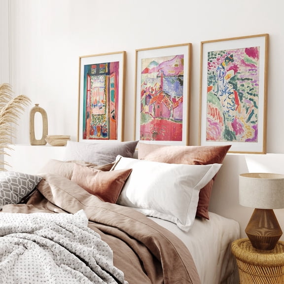 UNFFRAMED Set Of 3 Gallery Wall, Museum Exhibition, Open Window, Wall Art, Collioure, Garden Set 3 Prints 16x24