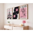 thumbnail image 1 of UNFFRAMED Set Pink Retro Vintage Trendy Fashion Stylish Poster Office Decor Aesthetic Girly Apartment Luxury Paris Fashion Wall Art Black N White Set 3 Prints 8x12, 1 of 3