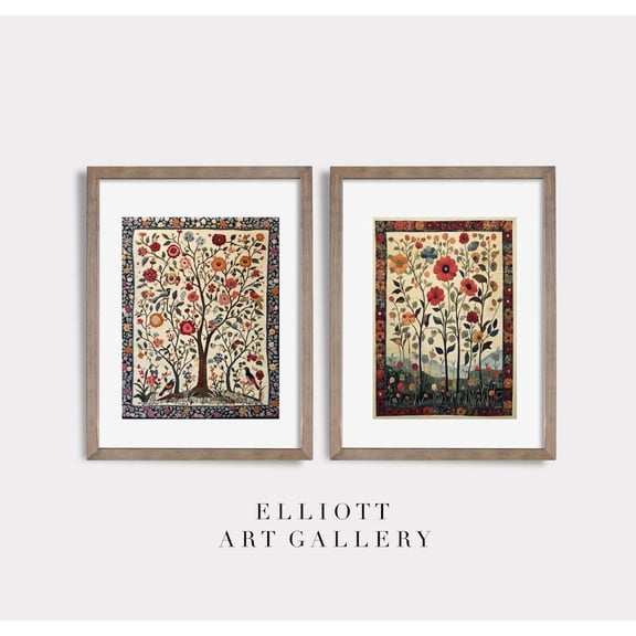 UNFFRAMED Textile Wall Art Set, Light Academia Decor, Vintage Posters, Tapestry Wall Art Set, Wall Art, Light Academia Room Decor, E56 Set 2 Prints 16x24