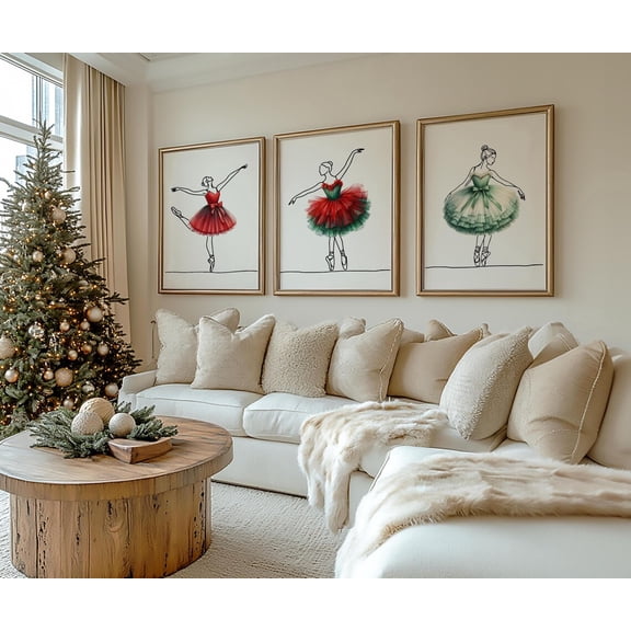 UNFFRAMED Tutu Ballerina Poster, Set Of 3 Wall Art Poster, Dance Studiodecor, Ballet Dancer, Minimalist Line Art Set 3 Prints 20x30