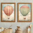 thumbnail image 1 of Luvia Vintage Hot Air Balloon Set Of 2, Rustic Nursery Decor, Colorful Vintage Distressed Artwork, Modern Wall Decor Set 2 Prints 16x24 UNFRAMED, 1 of 3