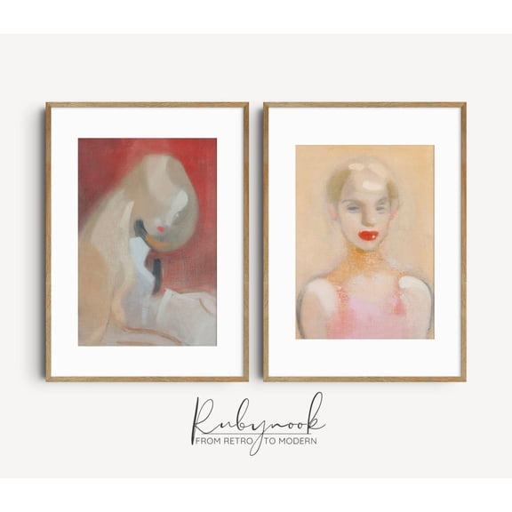 UNFFRAMED Vintage Wall Print Set Cottagecore Neutral Room Decor Art Collection Bundle Classic Art Prints Neutral Tone Wall Decor Gl3 Set 2 Prints 20x30