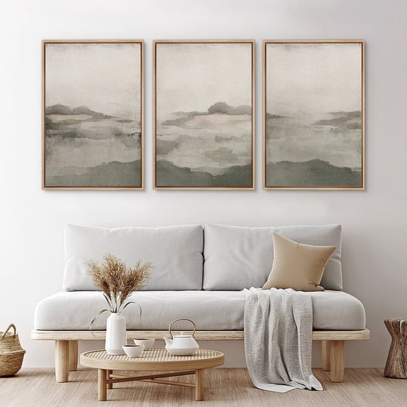UNFFRAMED Wall Art Set Of 3 Abstract Desert Landscape Prints Minimalist Modern Wall Art Decor Set 3 Prints 20x30