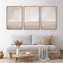 UNFFRAMED Wall Art Set Of 3 Beige Grey Abstract Landscape Prints Modern Art Minimalist Neutral Home Decor Set 3 Prints 8x12