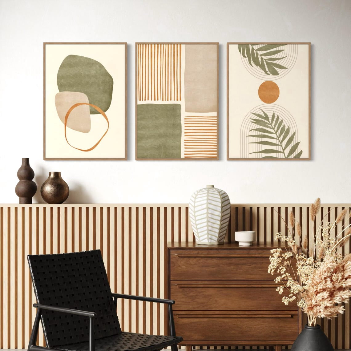 UNFFRAMED Wall Art Set Of 3, Poster Posters, Mid Century Modern ...