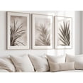 thumbnail image 1 of UNFFRAMED Wall Gallery Posters Rustic Palm Leaf Sepia Light Green Vintage Set Of 3 Botanical Set 3 Prints 16x24, 1 of 3