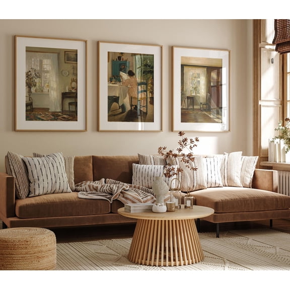 UNFFRAMED Woman Reading, Gallery Wall Set Of 3 Prints, Eclectic Vintage Wall Decor, Moody Wall Art, Victorian Portrait, Antique Art Print Set 3 Prints 16x24