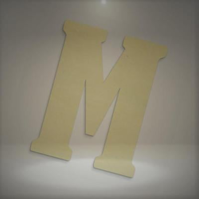 Artemio Wooden Capital Letter M - 11.5 Cm Pine Wood Letter, 1.2 Cm Thick, For Crafts, Decor, DIY Projects