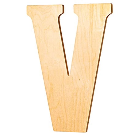 UNFINISHEDWOODCO 23-Inch Vintage Wood Letter, Unfinished
