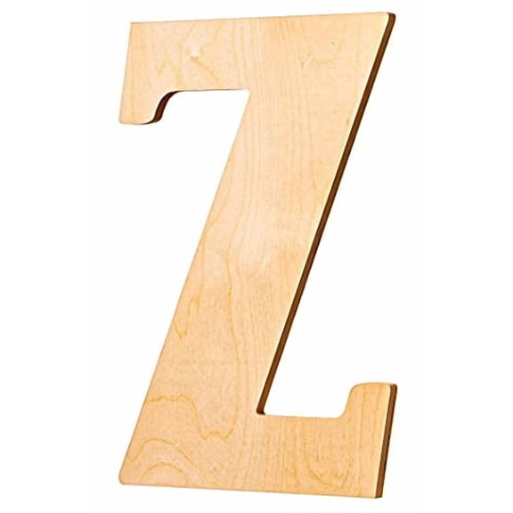 UNFINISHEDWOODCO 23-Inch Vintage Z Wood Letter, Unfinished
