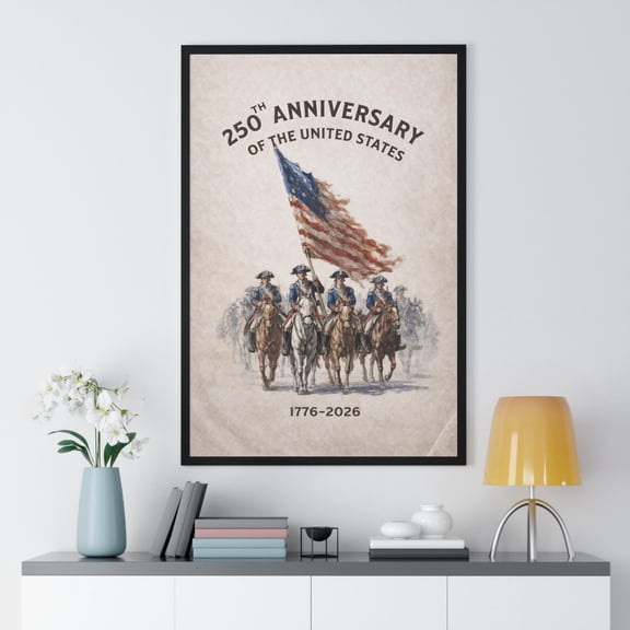 [UNFRAMED] 250th America Anniversary Poster, Print, Retro Poster, Independence Day, Patriotic Tee with USA Flag, US 250 Years Print