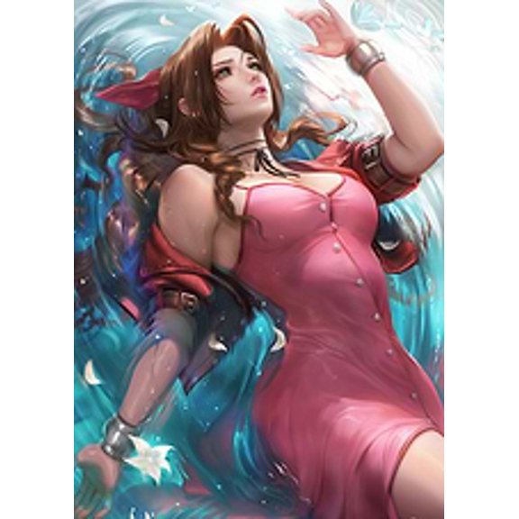 [UNFRAMED] Aerith Gainsborough Final Fantasy VII Remake Wall Art
